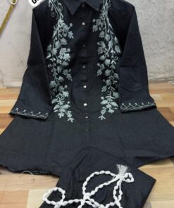 Premium Heavy Denim Embroidered Co-Ord Set for Women XXL-3XL | Stylish Big Size Denim Outfit
