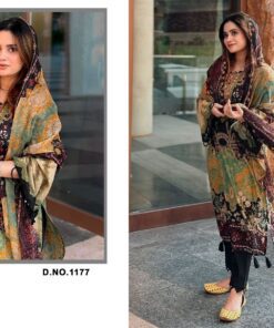Premium Pure Cotton Embroidered Dress Material for Women