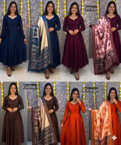 Premium Vichithra Silk Anarkali Suit with Kalamkari Dupatta for Women | Party Wear Ethnic Dress
