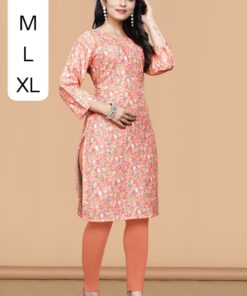 Premium Pure Cotton Printed Straight Kurti for Women – Festival Wear | Elegant Boutique Collection