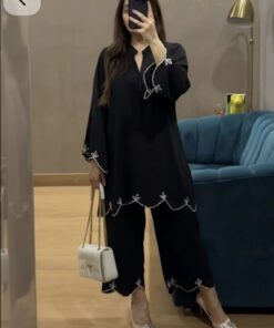 Alternative view of Modern Embroidered Viscose Rayon Co-Ord Set for Women