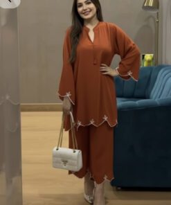 Modern Embroidered Viscose Rayon Co-Ord Set for Women