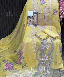 Alternative view of Premium Chikankari Embroidered Pakistani Suit with Chiffon Dupatta