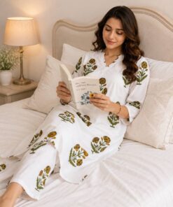 Maria Premium Digital Print Rayon Slub Kurti Pant Set for Women