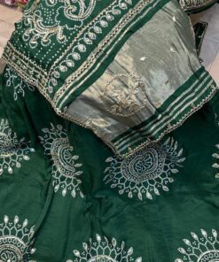 Alternative view of Premium Bandhani Gajji Silk Lehenga Choli Set with Hand Gota Work