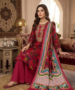 Premium Pure Cotton Printed Dress Material with Embroidered Neck Work & Printed Dupatta for Women